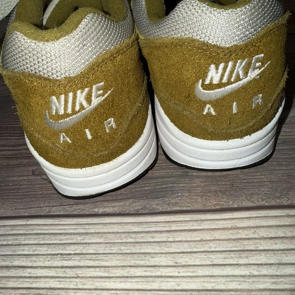 Nike Air Max 1 Premium Retro Curry Olive Green Grey White 908366-300 Men's 6